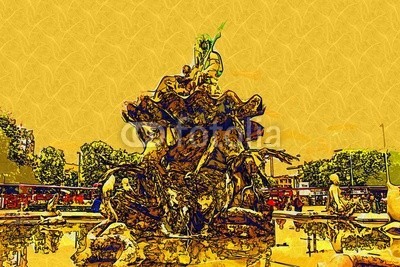 maxtor777, Berlin art design illustration (abstrakt, architektur, kunst, backgrounds, berlin, hell, stadtlandschaft, ausschnitt, pfad, verfärbt, bunt, kreativität, europa, deutsch, grunge, abbildung, tinte, orientierungspunkt, monuments, malen, panoramisch, papier, skyline, platsch, spritze)