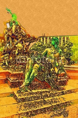 maxtor777, Berlin art design illustration (abstrakt, architektur, kunst, backgrounds, berlin, hell, stadtlandschaft, ausschnitt, pfad, verfärbt, bunt, kreativität, europa, deutsch, grunge, abbildung, tinte, orientierungspunkt, monuments, malen, panoramisch, papier, skyline, platsch, spritze)