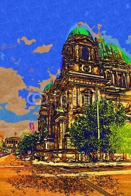 maxtor777, Berlin art design illustration (abstrakt, architektur, kunst, backgrounds, berlin, hell, stadtlandschaft, ausschnitt, pfad, verfärbt, bunt, kreativität, europa, deutsch, grunge, abbildung, tinte, orientierungspunkt, monuments, malen, panoramisch, papier, skyline, platsch, spritze)