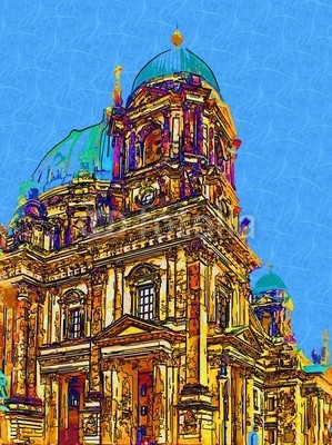 maxtor777, Berlin art design illustration (abstrakt, architektur, kunst, backgrounds, berlin, hell, stadtlandschaft, ausschnitt, pfad, verfärbt, bunt, kreativität, europa, deutsch, grunge, abbildung, tinte, orientierungspunkt, monuments, malen, panoramisch, papier, skyline, platsch, spritze)