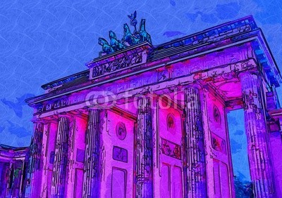 maxtor777, Berlin art design illustration (abstrakt, architektur, kunst, backgrounds, berlin, hell, stadtlandschaft, ausschnitt, pfad, verfärbt, bunt, kreativität, europa, deutsch, grunge, abbildung, tinte, orientierungspunkt, monuments, malen, panoramisch, papier, skyline, platsch, spritze)