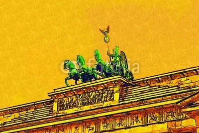 maxtor777, Berlin art design illustration (abstrakt, architektur, kunst, backgrounds, berlin, hell, stadtlandschaft, ausschnitt, pfad, verfärbt, bunt, kreativität, europa, deutsch, grunge, abbildung, tinte, orientierungspunkt, monuments, malen, panoramisch, papier, skyline, platsch, spritze)