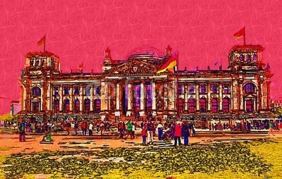 maxtor777, Berlin art design illustration (abstrakt, architektur, kunst, backgrounds, berlin, hell, stadtlandschaft, ausschnitt, pfad, verfärbt, bunt, kreativität, europa, deutsch, grunge, abbildung, tinte, orientierungspunkt, monuments, malen, panoramisch, papier, skyline, platsch, spritze)