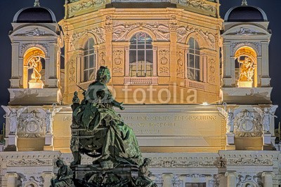 Blickfang, Maria Theresia Naturwissenschaftsliches Museum Wien Nacht (wien, österreich, europa, sehenswürdigkeit, architektonisch, geschichtlich, stadtlandschaft, reiseziel, urlaub, historisch, gebäude, orientierungspunkt, schloss, museum, feld, nacht, beleuchte)