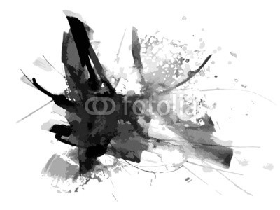 shooarts, Abstract ink paint vector background (abstrakt, abstraktion, kunst, kunstvoll, kulisse, backgrounds, schwarz, bürste, kreativ, kreativität, dab, entwerfen, remis, zeichnung, entladen, färben, grafik, grau, grunge, abbildung, tinte, linie, flüssigkeit, malen, malerei, papier, muster)