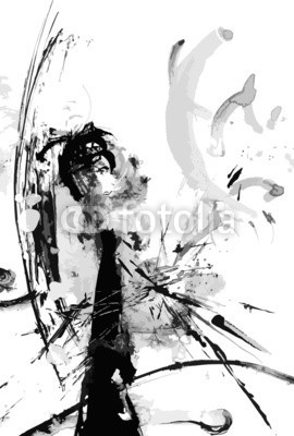 shooarts, Abstract ink paint vector background (abstrakt, abstraktion, kunst, kunstvoll, kulisse, backgrounds, schwarz, bürste, kreativ, kreativität, dab, entwerfen, remis, zeichnung, entladen, färben, grafik, grau, grunge, abbildung, tinte, linie, flüssigkeit, malen, malerei, papier, muster)