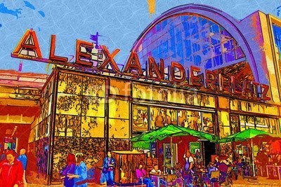 maxtor777, Berlin art design illustration (abstrakt, architektur, kunst, backgrounds, berlin, hell, stadtlandschaft, ausschnitt, pfad, verfärbt, bunt, kreativität, europa, deutsch, grunge, abbildung, tinte, orientierungspunkt, monuments, malen, panoramisch, papier, skyline, platsch, spritze)
