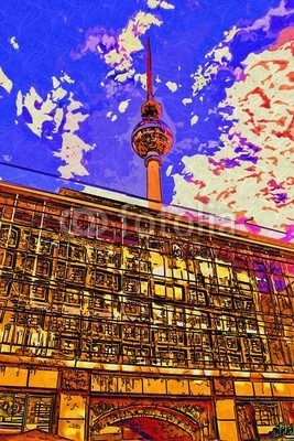 maxtor777, Berlin art design illustration (abstrakt, architektur, kunst, backgrounds, berlin, hell, stadtlandschaft, ausschnitt, pfad, verfärbt, bunt, kreativität, europa, deutsch, grunge, abbildung, tinte, orientierungspunkt, monuments, malen, panoramisch, papier, skyline, platsch, spritze)