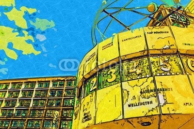 maxtor777, Berlin art design illustration (abstrakt, architektur, kunst, backgrounds, berlin, hell, stadtlandschaft, ausschnitt, pfad, verfärbt, bunt, kreativität, europa, deutsch, grunge, abbildung, tinte, orientierungspunkt, monuments, malen, panoramisch, papier, skyline, platsch, spritze)