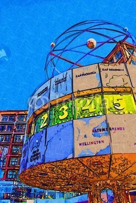 maxtor777, Berlin art design illustration (abstrakt, architektur, kunst, backgrounds, berlin, hell, stadtlandschaft, ausschnitt, pfad, verfärbt, bunt, kreativität, europa, deutsch, grunge, abbildung, tinte, orientierungspunkt, monuments, malen, panoramisch, papier, skyline, platsch, spritze)