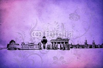 maxtor777, Berlin art design illustration (abstrakt, architektur, kunst, backgrounds, berlin, hell, stadtlandschaft, ausschnitt, pfad, verfärbt, bunt, kreativität, europa, deutsch, grunge, abbildung, tinte, orientierungspunkt, monuments, malen, panoramisch, papier, skyline, platsch, spritze)