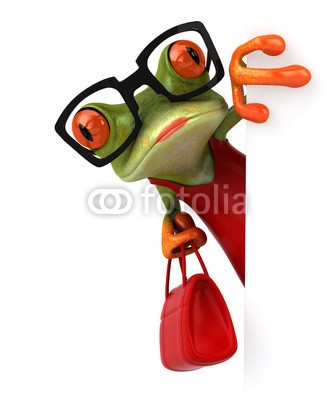 julien tromeur, Fun frog (tier, ökosystem, auge, frog, grün, natur, schleimig, klebrig, unke, zehe, tropisch, tropics, wildlife, 3d, abbildung, sexy, gestalten, modellieren, hooker, rot, garniert, schuh, stil, frau, lippenstift, tasche, handtasche, weiblich, attraktiv, hübsc)