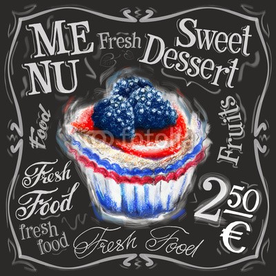 ~ Bitter ~, sweet dessert vector logo design template. fresh cake, food or (süss, nachspeise, vektor, firmenlogo, entwerfen, vorlage, frisch, brownie, essen, menü, board, icon, brot, brownie, torte, tart, kekse, kuchen, cupcake, schokolade, beere, brombeere, sahne, kreide, restaurant, café, delikatesse, foodie, zierlic)
