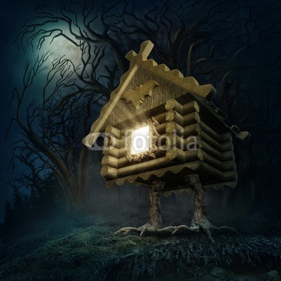 Elena Schweitzer, Hut with chicken legs (fantasy, erzählung, russisch, dunkel, wald, holz, baum, magisch, traum, surreal, licht, laterne, nebel, fenster, dunkelheit, nacht, nebel, zuhause, verträumt, abenteuer, niemand, mysterium, geheimnisvoll, tiefe, märchen, vorstellung, vorstellen, hau)