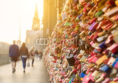 davis, Liebesschlösser in Köln (cologne, cologne, dom, brücke, schloss, schloss, abend, sonnenuntergänge, liebe, lich)