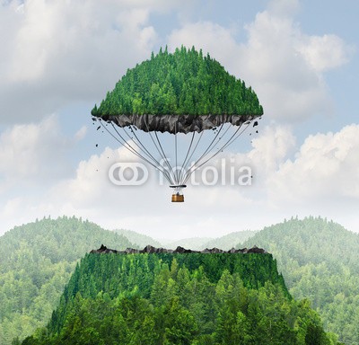 freshidea, Imagination Concept (vorstellung, konzept, fliegender, surreal, einfallsreich, travelling, reisen, übertragener ausdruck, motivieren, gelingen, unmöglich, symbol, way, grün, himmel, suspended, fantasy, ökologie, natur, landschaft, flug, abenteuer, fiktion, fiktives objek)