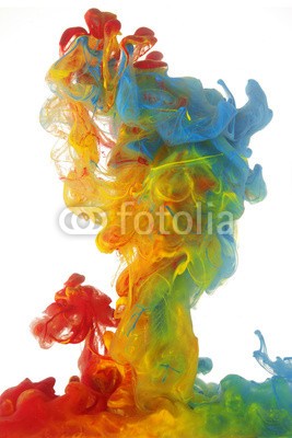 Leigh Prather, Clouds of bright colorful ink mixing in water (tinte, malen, bunt, abstrakt, backgrounds, wolken, farbe, rot, blau, grün, gelb, orange, lila, rosa, wolken, weiß, isoliert, platsch, fließen, kunst, bewegung, flüssigkeit, tapete, welle, glatt, wasser, entladen, färben, kunstvoll, geformt, pigment)