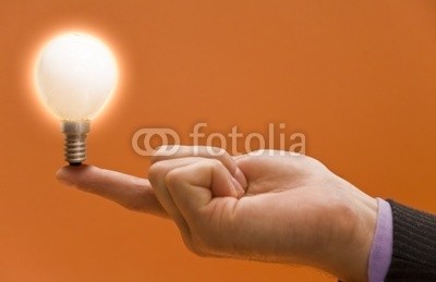 Brian Jackson, Bright idea (glühbirne, elektrisches licht, ideen, glühend, inspiration, kaufmann, business, unternehmer, finger, hand, holding, angestrahlt, hell, licht, shining, konzept, orange, suit, aspiration, erfolg, denkend, vorstellung, kreativität, intelligenz, erfindun)