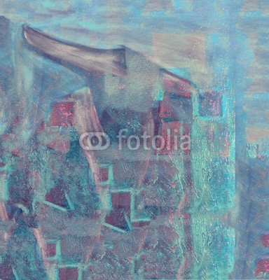 Laurin Rinder, Collage (abstrakt, acryl, kunst, künstler, kunstvoll, backgrounds, schöner, bürste, canvas, farbe, handwerk, dekorativ, entwerfen, details, blau, öl, malerei, farbenskala, mustern, rosa, rot, weiß, szenerie, geformt, studio, oberfläche, textur, origina)