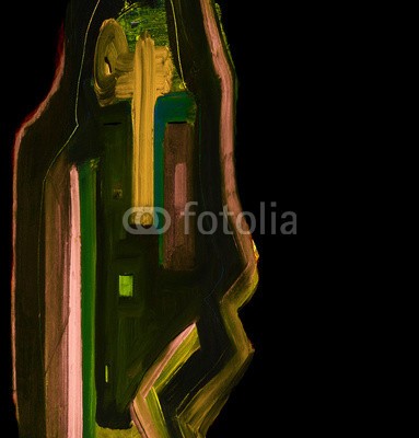 Laurin Rinder, Abstract oil painting (abstrakt, acryl, kunst, künstler, kunstvoll, backgrounds, schöner, bürste, canvas, farbe, handwerk, dekorativ, entwerfen, details, gold, grün, öl, malerei, farbenskala, mustern, rosa, szenerie, geformt, studio, oberfläche, textur, gelb, origina)
