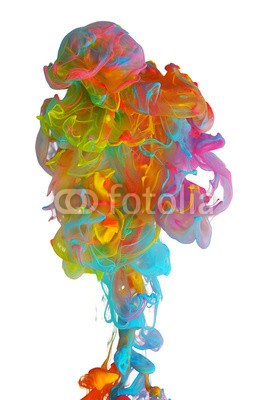 Leigh Prather, Clouds of bright colorful ink mixing in water (tinte, malen, bunt, abstrakt, backgrounds, wolken, farbe, rot, blau, grün, gelb, orange, lila, rosa, wolken, weiß, isoliert, platsch, fließen, kunst, bewegung, flüssigkeit, tapete, welle, glatt, wasser, entladen, färben, kunstvoll, geformt, pigment)