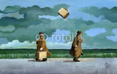 nuvolanevicata, travel light (mann, spaziergang, reisen, plain, ländliche, natur, sommer, regen, dunkelheit, unterschied, koffer, emigration, leichtigkeit, gedächtnis, überraschung, drachen, blei, begegnen, bergpass, pfad, reiseziel, gewichten, himmel, wolken, atmosphäre, emotio)
