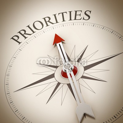 Coloures-pic, priorities (vorrang, vorrang, dringlichkeit, marketing, bibel, text, kompas)