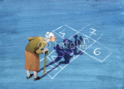 nuvolanevicata, shadow of youth (alte leute, frau, vorstellung, sehnsucht, spiel, kindheit, gedächtnis, nostalgie, zuneigung, süsskraft, sprung, zeichnung, asphalt, straßen, zeit, lebensalter, life, bergpass, schatten, vorsprung, gedanken, ethik, psychologie, kunst, blickwinke)