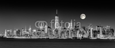 kasto, New York City Manhattan downtown skyline (new york city, stadt, manhattan, new york city, skyline, amerika, skyscraper, stadtlandschaft, architektur, copy space, twin towers, empire state, sonnenuntergang, new york city, angestrahlt, urbano, modern, reisen, panorama, himmel, hudson, gebäude, un)
