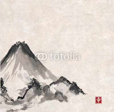 elinacious, Mountains hand-drawn with ink in Japanese style (zen, japan, hügel, vektor, grafik, berg, backgrounds, tapete, natürlich, orientalisch, reisen, gelassenheit, chinese, fels, felsig, zeichen, kultur, symbol, ost, schwarz, einfach, asien, tinte, abbildung, artwork, auswahl, bürste, wald, tradition, hoc)