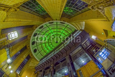 Blickfang, Hamburg alter Elbtunnel (sehenswürdigkeit, touristisch, deutsch, historisch, hamburg, stadt, haus, architektur, backstein, hanse, bejahrt, innerlich, lampe, beleuchtet, jugendsti)
