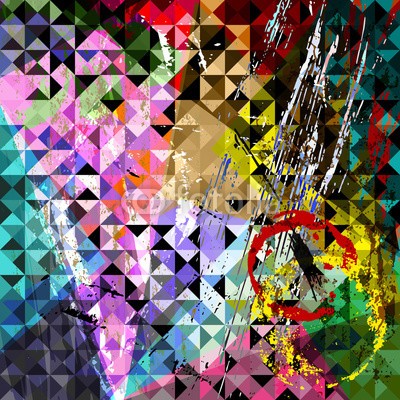 Kirsten Hinte, abstract triangle geometric background, with paint strokes, splashes (abstrakt, kunst, kunstvoll, artwork, backgrounds, schwarz, braun, gebürstet, canvas, farbe, sätze, kreativ, dekorativ, entwerfen, different, elemente, rahmen, graffiti, grafik, grunge, farbton, abbildung, abbild, linie, gemischt, modern, öl, male)