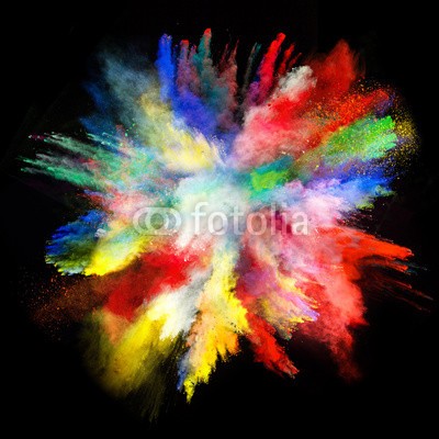 Lukas Gojda, Launched colorful powder on black background (abstrakt, esche, backgrounds, schwarz, verdammt, blau, explodiert, close-up, wolken, farbe, bunt, kosmisch, kosmos, kreativ, schnitt, ausgeschnitten, entwerfen, staub, explodieren, explosion, rauchen, gas, glühend, tinte, isoliert, masse, niemand, male)