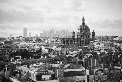 anyaberkut, beautiful retro view of  Paris (paris, retro, frankreich, architektur, schwarzweiß, außergewöhnlich, downtown, foto, orientierungspunkt, geschichtlich, haus, dach, monochrom, anblick, europäisch, urbano, panoramisch, skyline, alt, abend, aussichtspunkt, oberteil, twilight, tou)