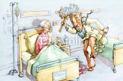 nuvolanevicata, Medicine exact science (alte leute, krankheit, krankenhaus, medizin, wissenschaft, erkenntnis, pflege, tanzen, magisch, illusion, zuversicht, effizienz, heilung, heilendekraft, therapie, psychologie, allegorie, forschung, doktor, quacksalber, ernst, gesundheit, abbildung, kuns)