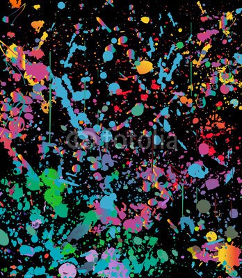 HAKKI ARSLAN, Abstract color splash illustration on black background. (NO TRANSPARENCY) (spritzer, malen, vektor, tröpfchen, spaß, flüssigkeit, bespritzen, fließen, explosion, feier, pastell, elemente, färben, graffiti, vielfarbig, geschenk, tinte, abbildung, artwork, entladen, entwerfen, bunt, gischt, kunst, kunstvoll, background)
