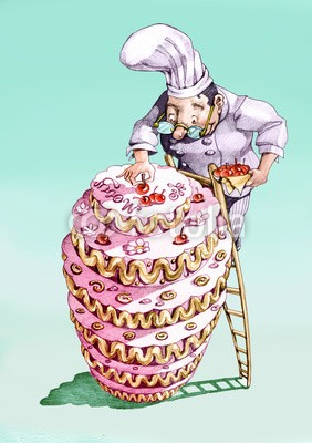 nuvolanevicata, a cake to a thousand floors (kochen, kochen, brot, kuchen, brownie, kompetenz, güte, maßstab, höhe, exzess, ausarbeiten, feeds, essen, präsentation, aroma, völlerei, dankbar sein, ernährung, diät, foodie, abbildung, kunst, backgrounds, konzept, surreal, fantasy, charakte)