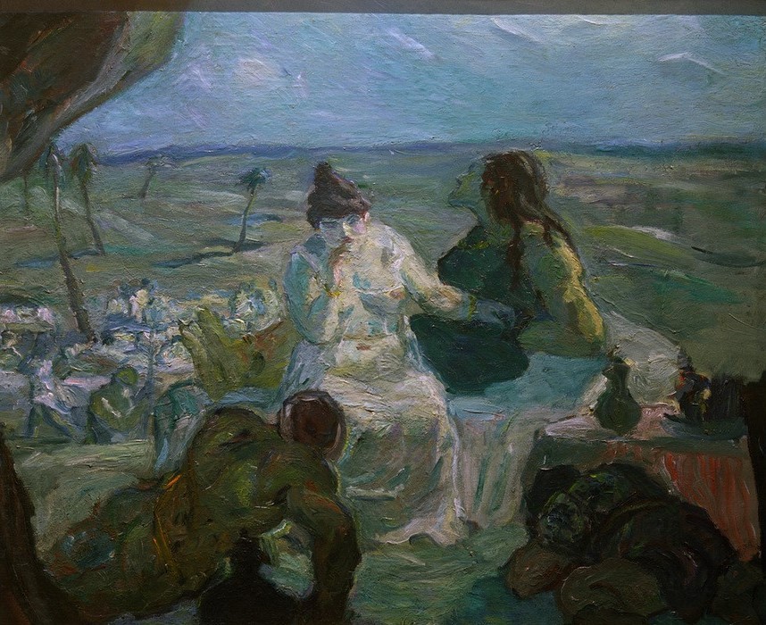 Max Beckmann, Simson und Delila (Bibel, altes Testament, Stärke, Kraft, Haare, Verrat, Philister, Samson, Klassische Moderne, Expressionismus, Wunschgröße, Wohnzimmer, bunt)