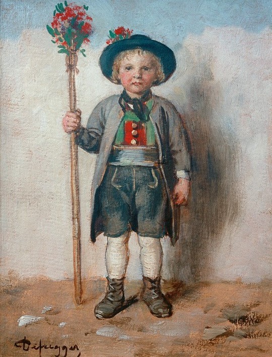 Franz von Defregger, Der Hochzeitslader  (Mensch und Gesellschaft)