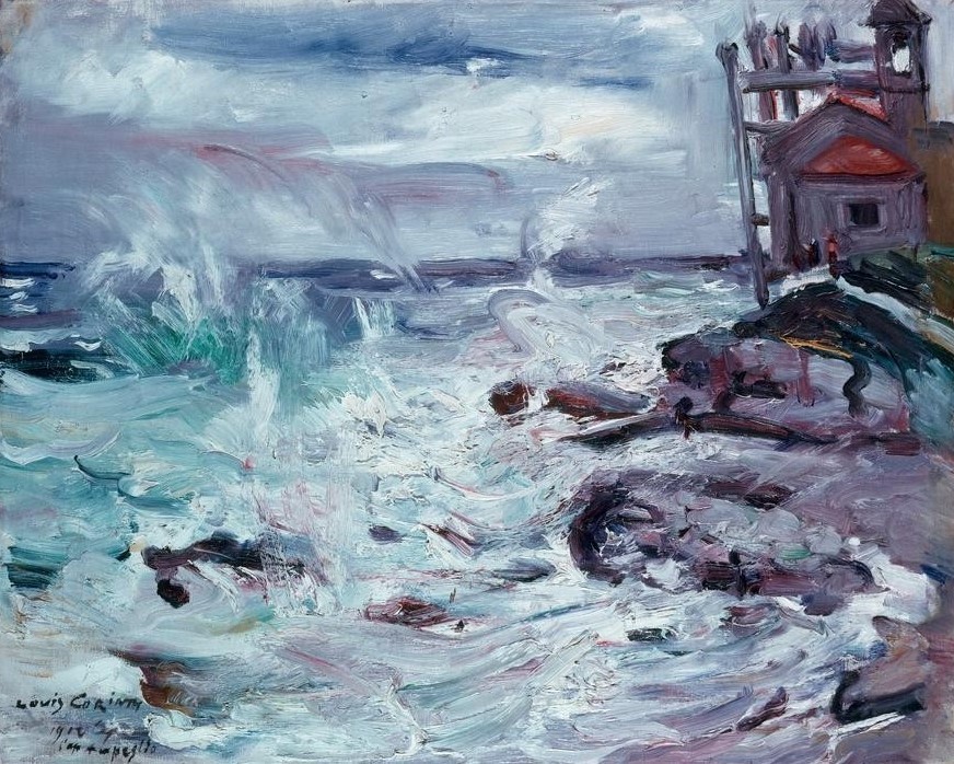 Lovis Corinth, Sturm auf Cap Ampeglio (Deutsche Kunst,Meteorologie,Wetter,Meer,Impressionismus,Unwetter,Sturm)
