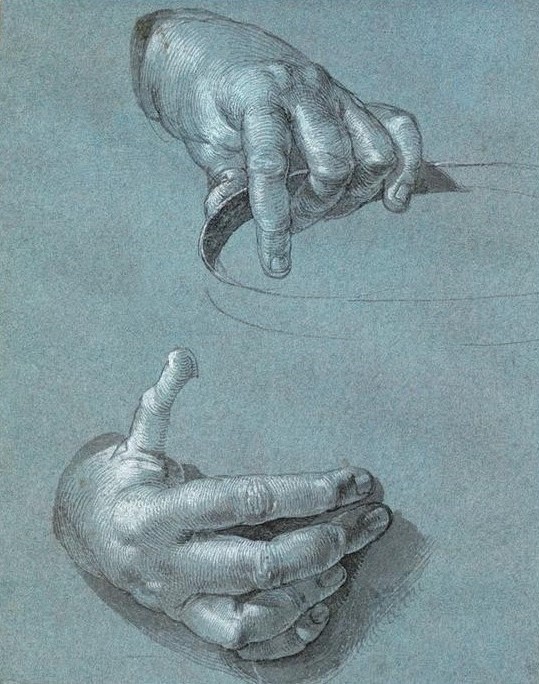 Albrecht Dürer, Hände der Maria (Anatomie,Deutsche Kunst,Medizin,Renaissance,Hand,Studie)