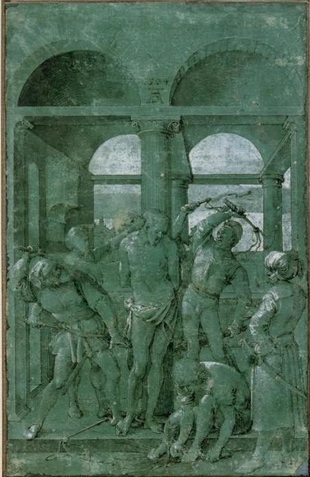 Albrecht Dürer, Geißelung Christi (Christentum,Deutsche Kunst,Religion,Renaissance,Neues Testament,Bibel,Geisselung,Passion Christi)