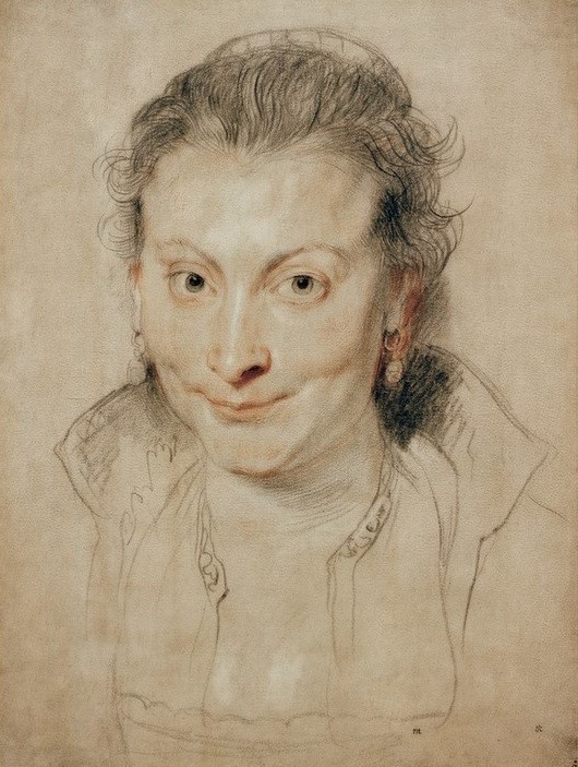 Peter Paul Rubens, Bildnisstudie der Isabella Brant (Ehefrau,Flämische Kunst,Frau,Kunst,Barock,Ehefrau Von Berühmten,Portrait,Künstlerfrau,Studie,Niederländische Kunst,Lächeln,Mimik,Brustbild)