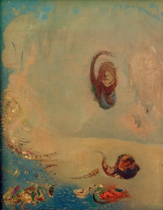 Odilon Redon, Oannès (Kunst,Mythologie,Symbolismus,Französische Kunst,Götter,Alter Orient,Meeresgott,Elementargeister,Wassergeist)