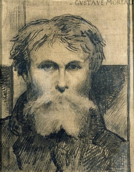 Gustave Moreau, Autoportrait (Künstler,Kunst,Maler (Künstler),Mann,Bart,Selbstbildnis,Symbolismus,Portrait,Französische Kunst,Vollbart,Kopf,Person)