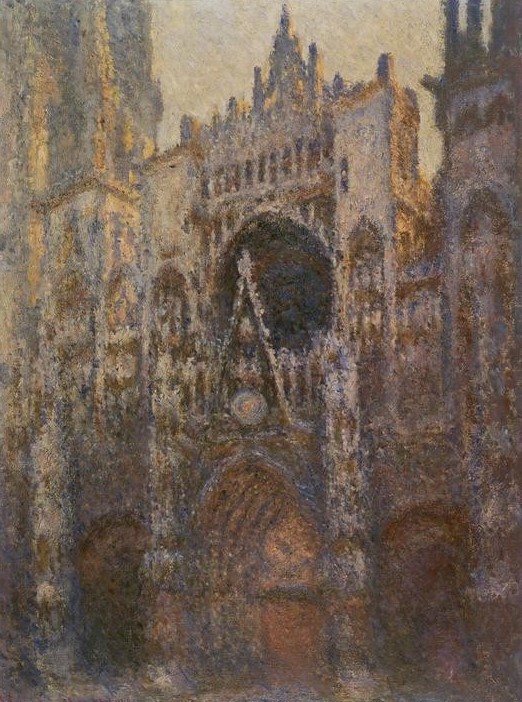Claude Monet, La cathedrale de Rouen, le portail (Geographie,Teilansicht,Impressionismus,Architekturdarstellung,Französische Kunst,Topographie,Kathedrale)