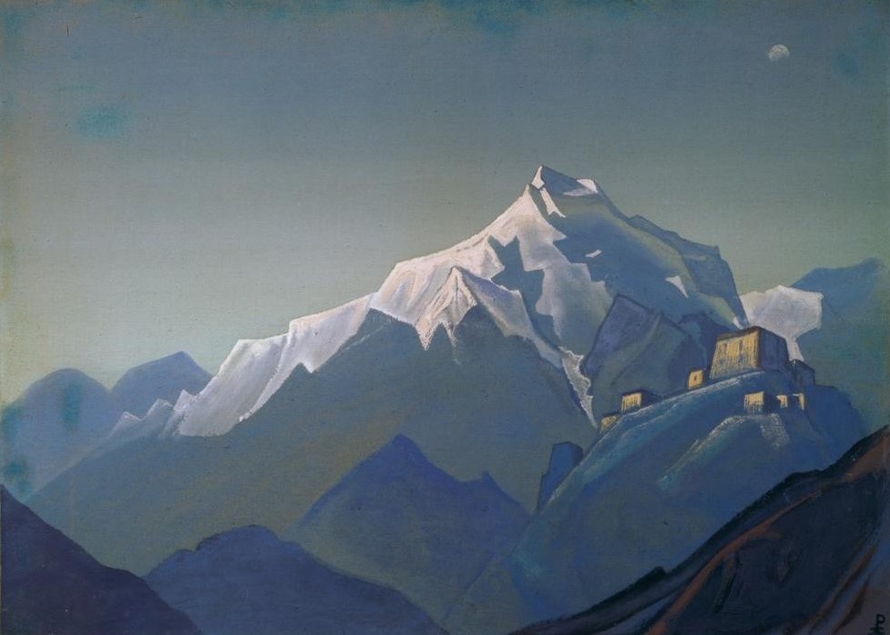 Nikolai Konstantinowitsch Roerich, Tibet. Ein Kloster (Gebirge,Kloster,Kunst,Lamaismus,Landschaft,Vedute,Russische Kunst,Architekturdarstellung)