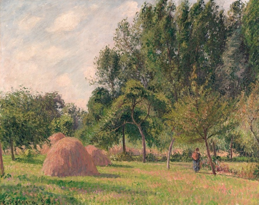 Camille Pissarro, Haystacks, Morning, Éragny 