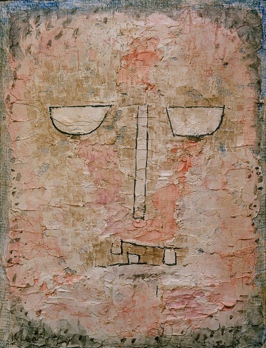 Paul Klee, Kopf eines Märtyrers (Bauhaus,Christentum,Deutsche Kunst,Kunst,Leiche,Mann,Mensch,Religion,Tod,Portrait,Expressionismus,Bilderrahmen,Der Blaue Reiter,Abstrakte Kunst,Märtyrer,Schweizerische Kunst,Gesicht,Gebiss,Kopf,Heiliger,Abstraktion,Zahn,Rahmen,Zahnlücke)