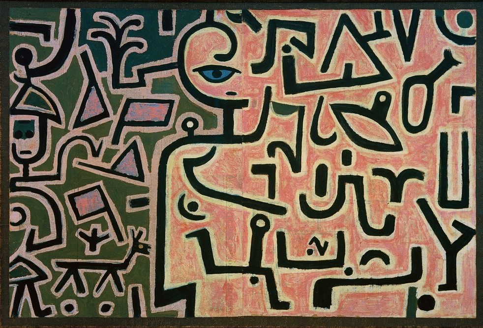 Paul Klee, Vorhaben (Bauhaus,Deutsche Kunst,Geometrie,Kunst,Mensch,Expressionismus,Augen,Geometrisch,Der Blaue Reiter,Abstrakte Kunst,Schweizerische Kunst,Tier,Dreieck,Abstraktion,Viereck,Form,Kleister)